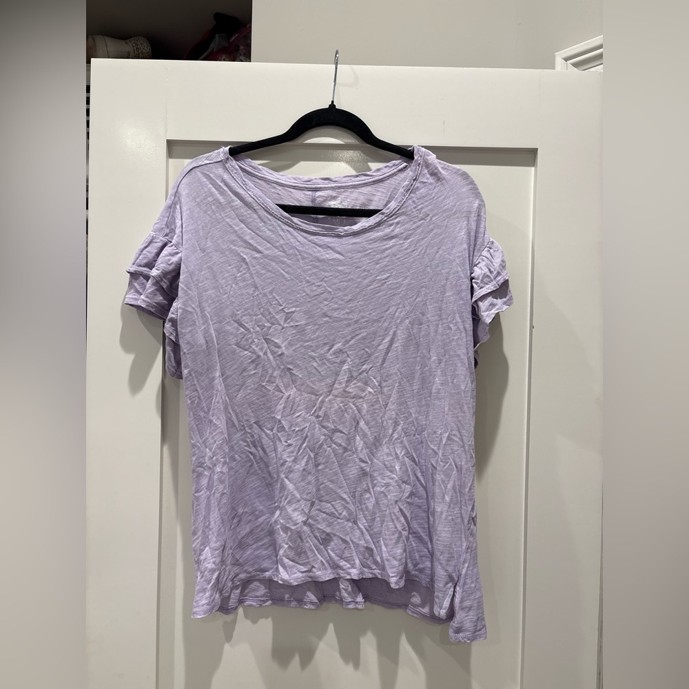 Pilcro Lavender Short-Sleeve Women's Top. Wrinkled from being in a box